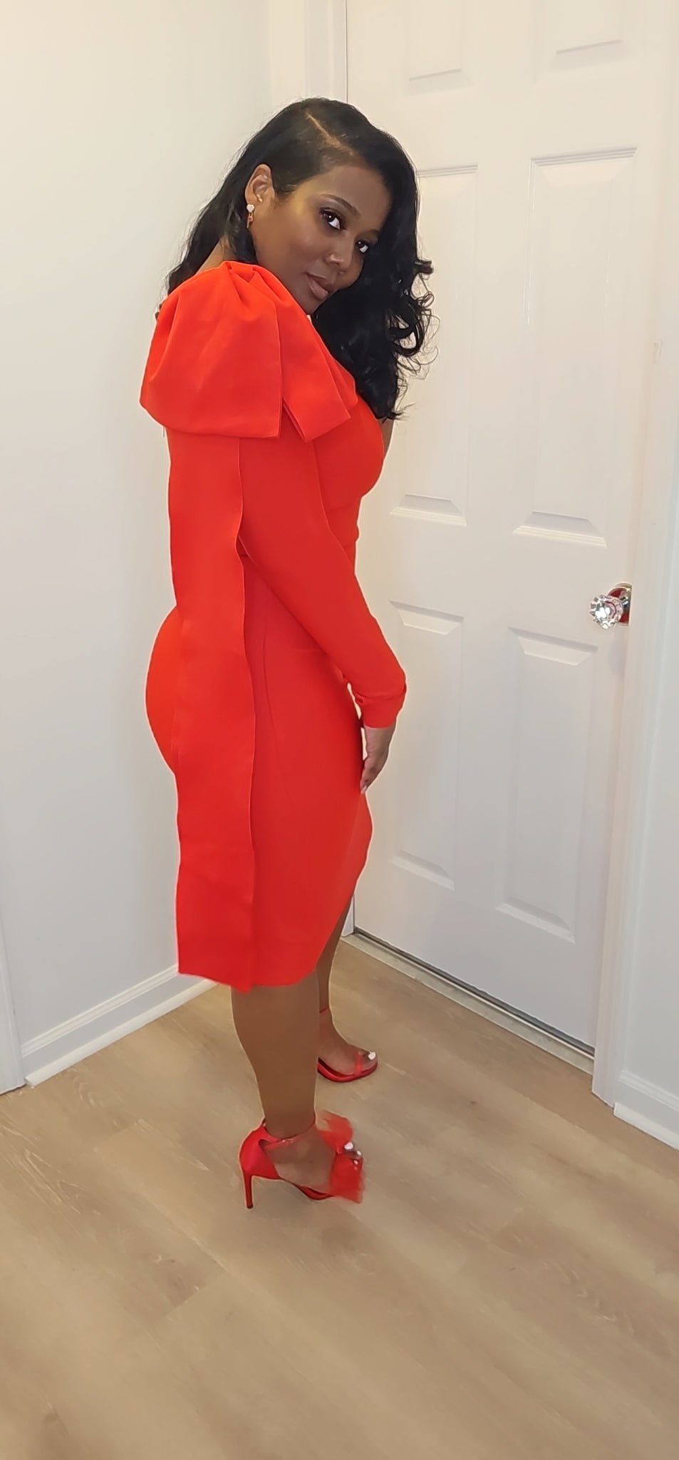 Baddie in Red dress