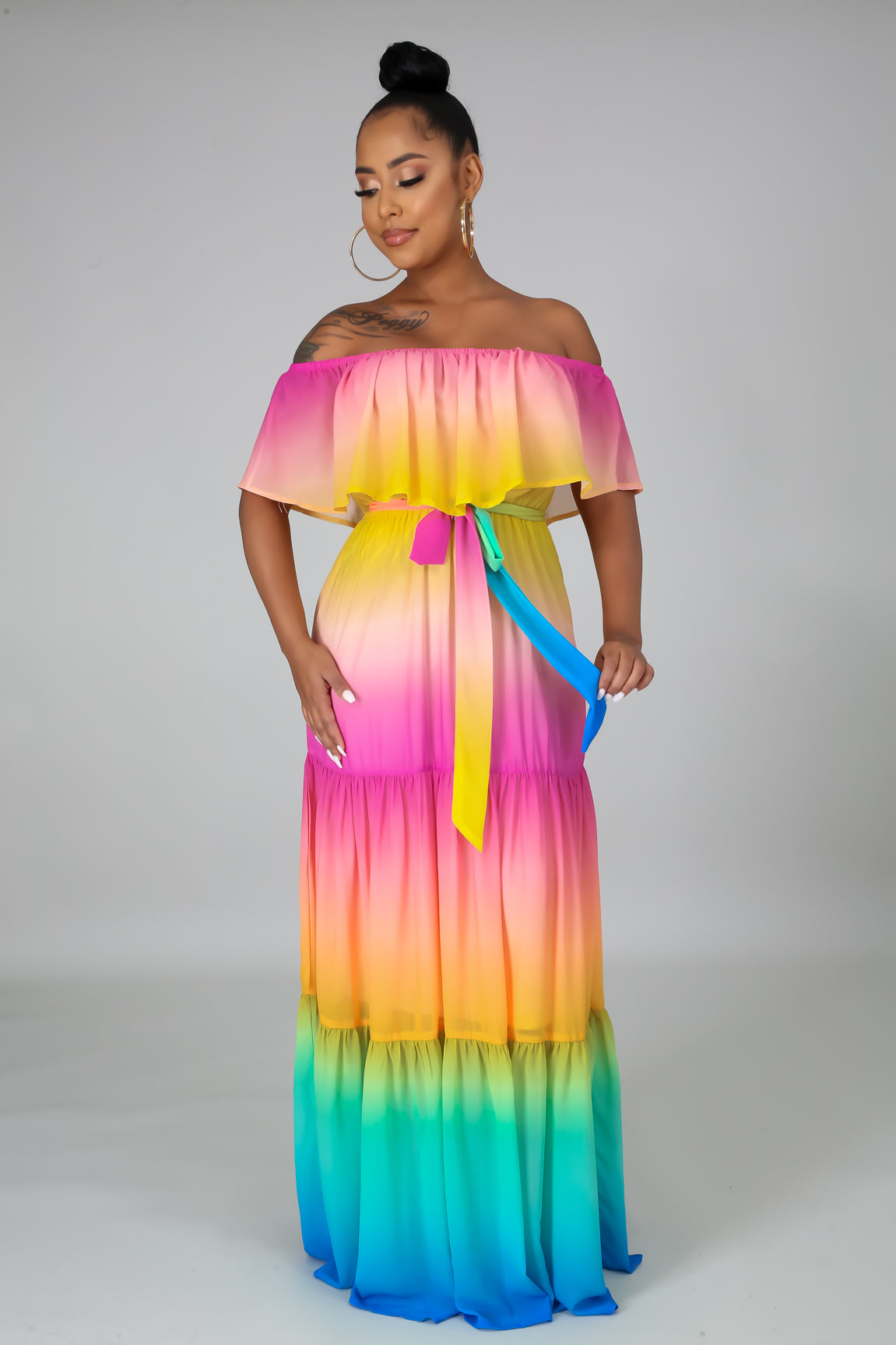 Rainbow Maxi Dress