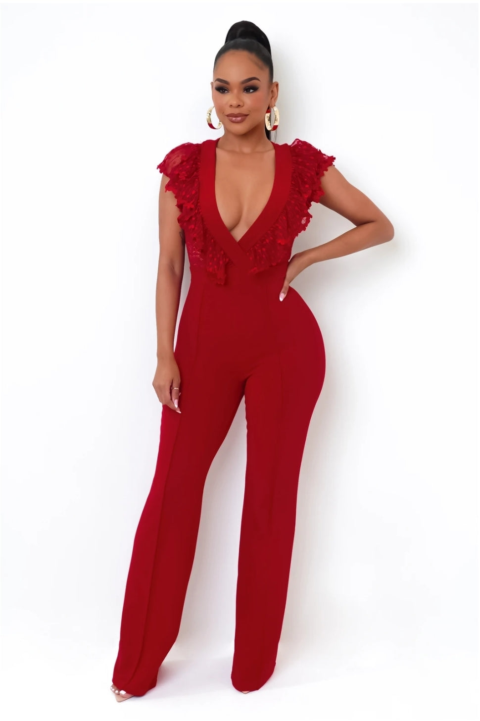 Diva in Red jumpsuit