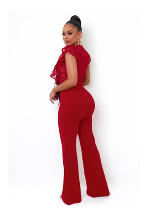 Diva in Red jumpsuit