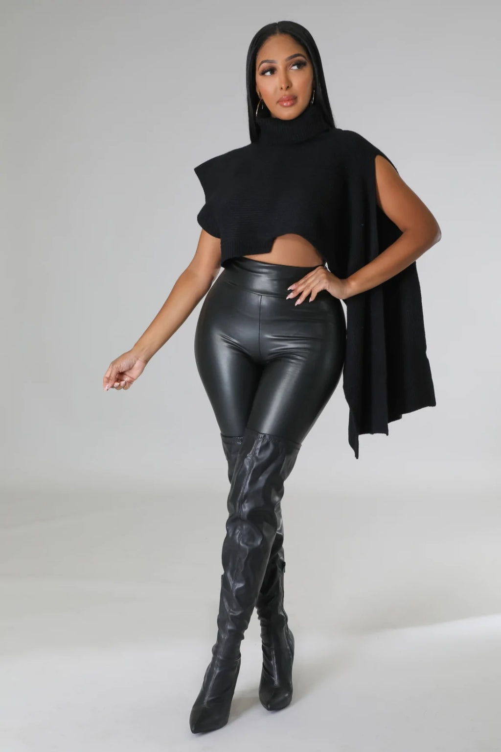 Don't Sweat Me top (Black)