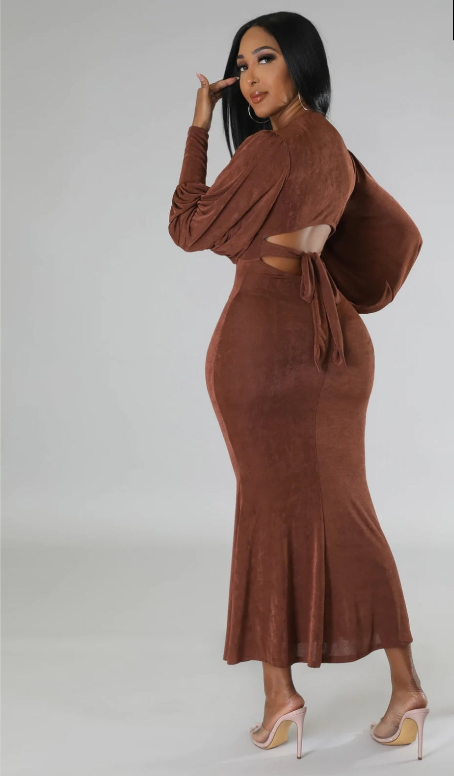 Made You Look dress (brown)