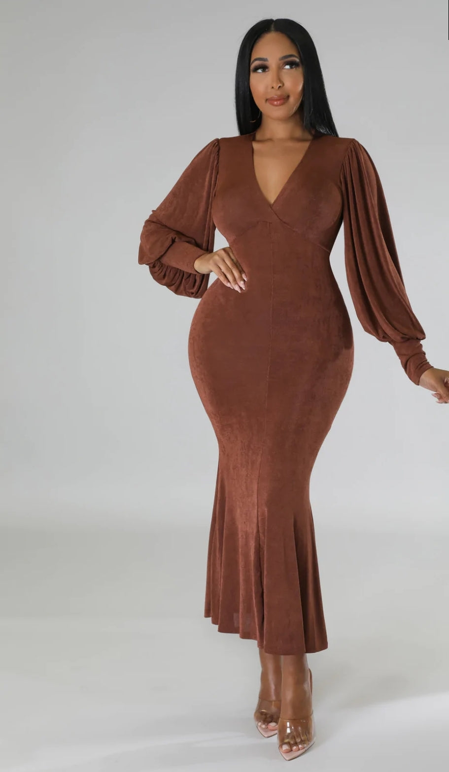 Made You Look dress (brown)