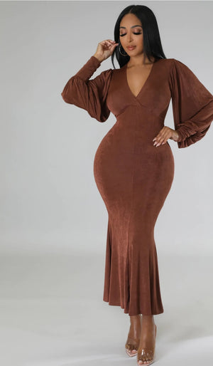 Made You Look dress (brown)