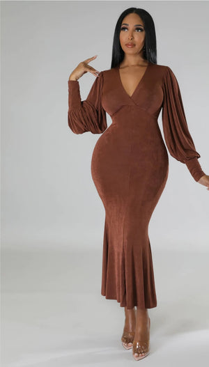 Made You Look dress (brown)