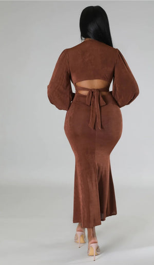 Made You Look dress (brown)